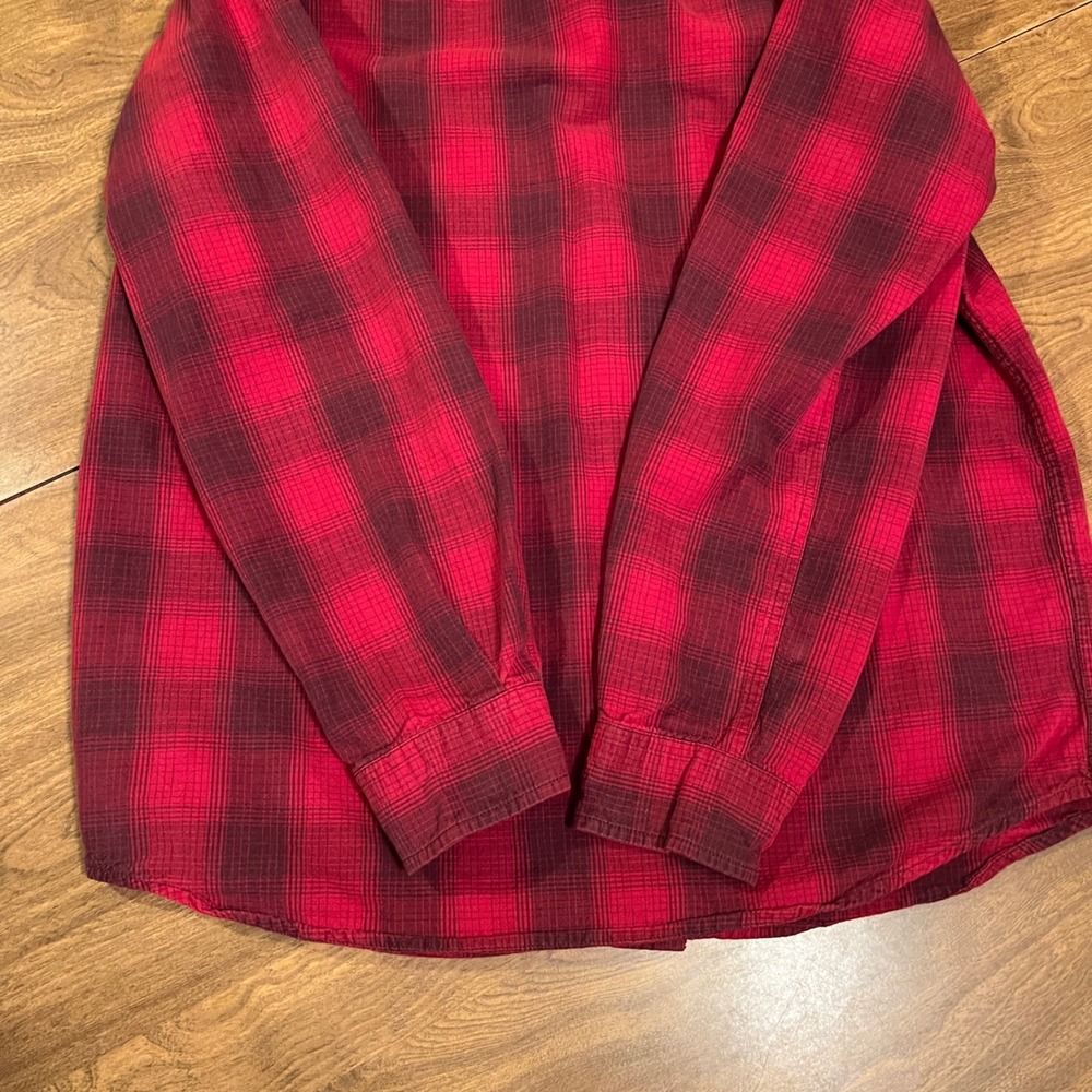 Carhartt Mens Relaxed Fit Shirt Red Black Plaid Long Sleeve Button Down M - Picture 12 of 12